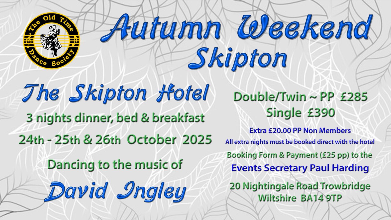 Autumn Weekend Rendezvous Hotel, Skipton 24-26 October 2025